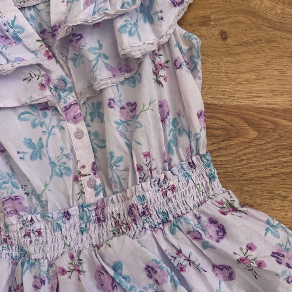 LoveShackFancy x Target Lou Ruffle Mini Dress Purple S - Picture 10 of 14